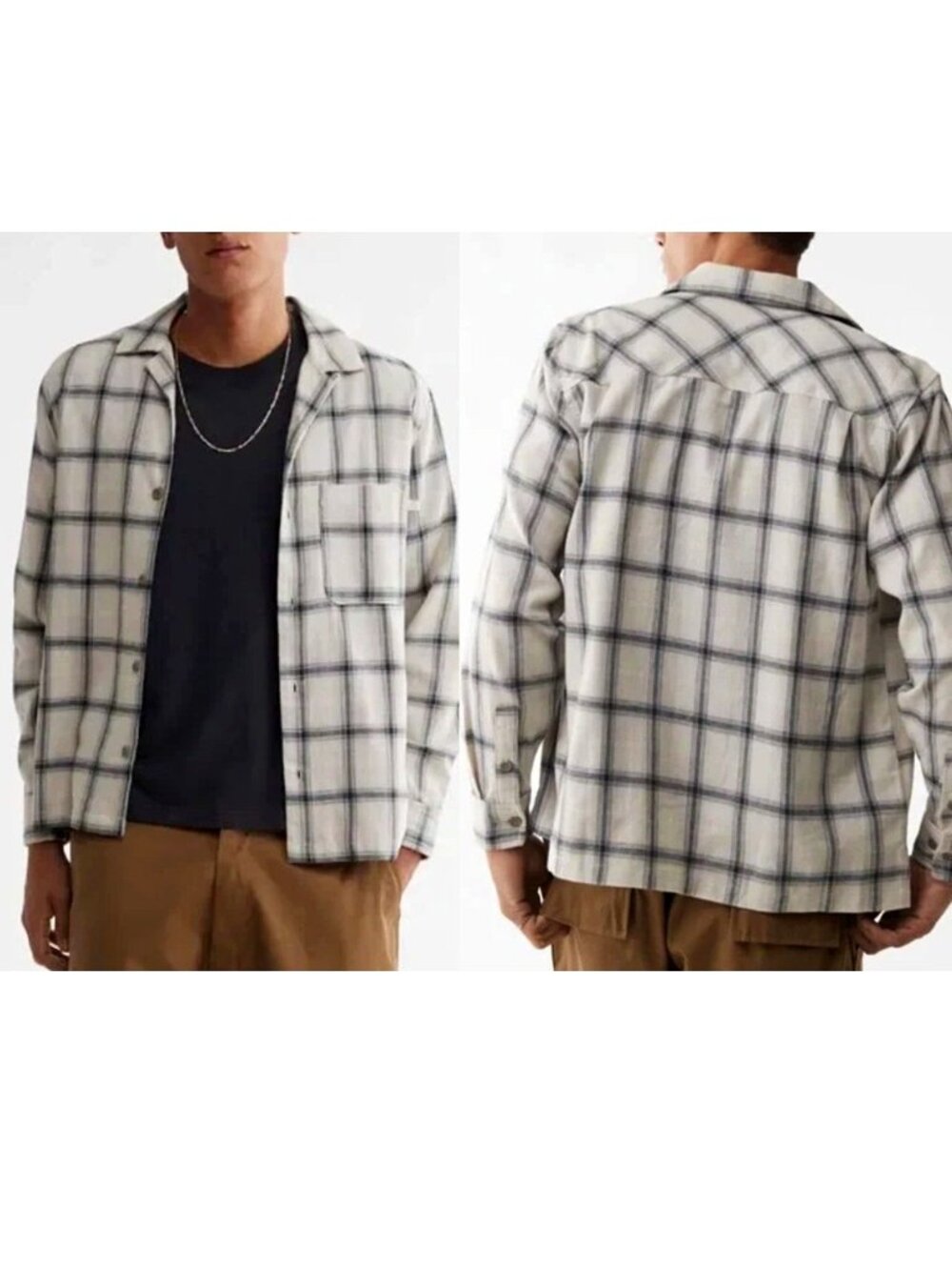 Urban Outfitters Standard/Cloth Men's Plaid Flannel Long Sleeve Shirt Medium NWT